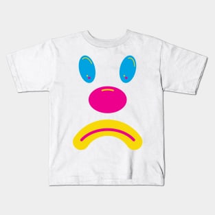 Sad Clown - Cyan Magenta Yellow Kids T-Shirt